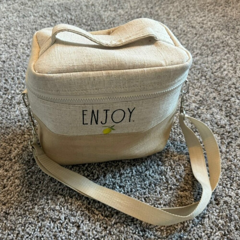 Rae Dunn "Enjoy" Lunch Tote/Bag Insulated Lining